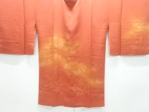 未使用品　草花模様刺繍絵羽道行コート